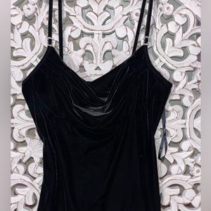 velvet black dress